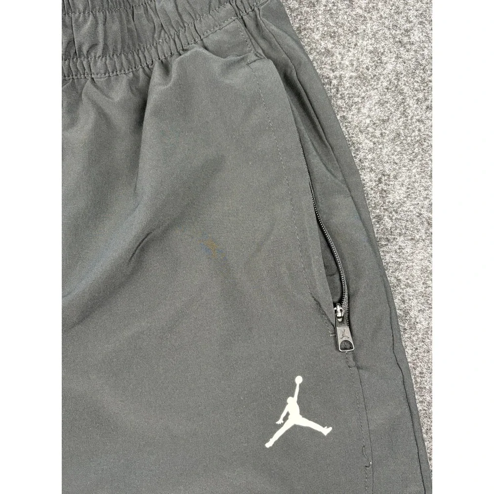 Jordan Dri-FIT Mens Small Black Athletic Training Pants Jumpman Joggers Zippered